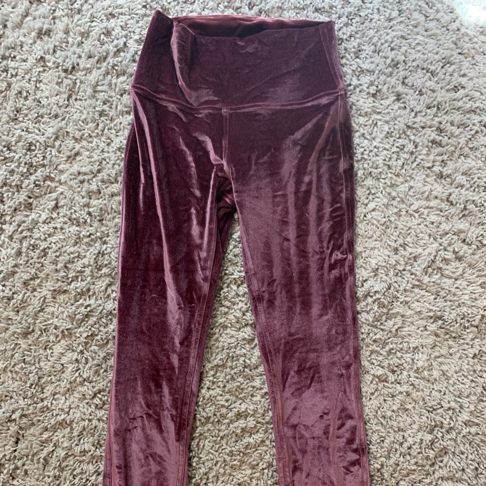 Pink/purple Velvet Lululemon Yoga Pants